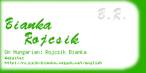 bianka rojcsik business card